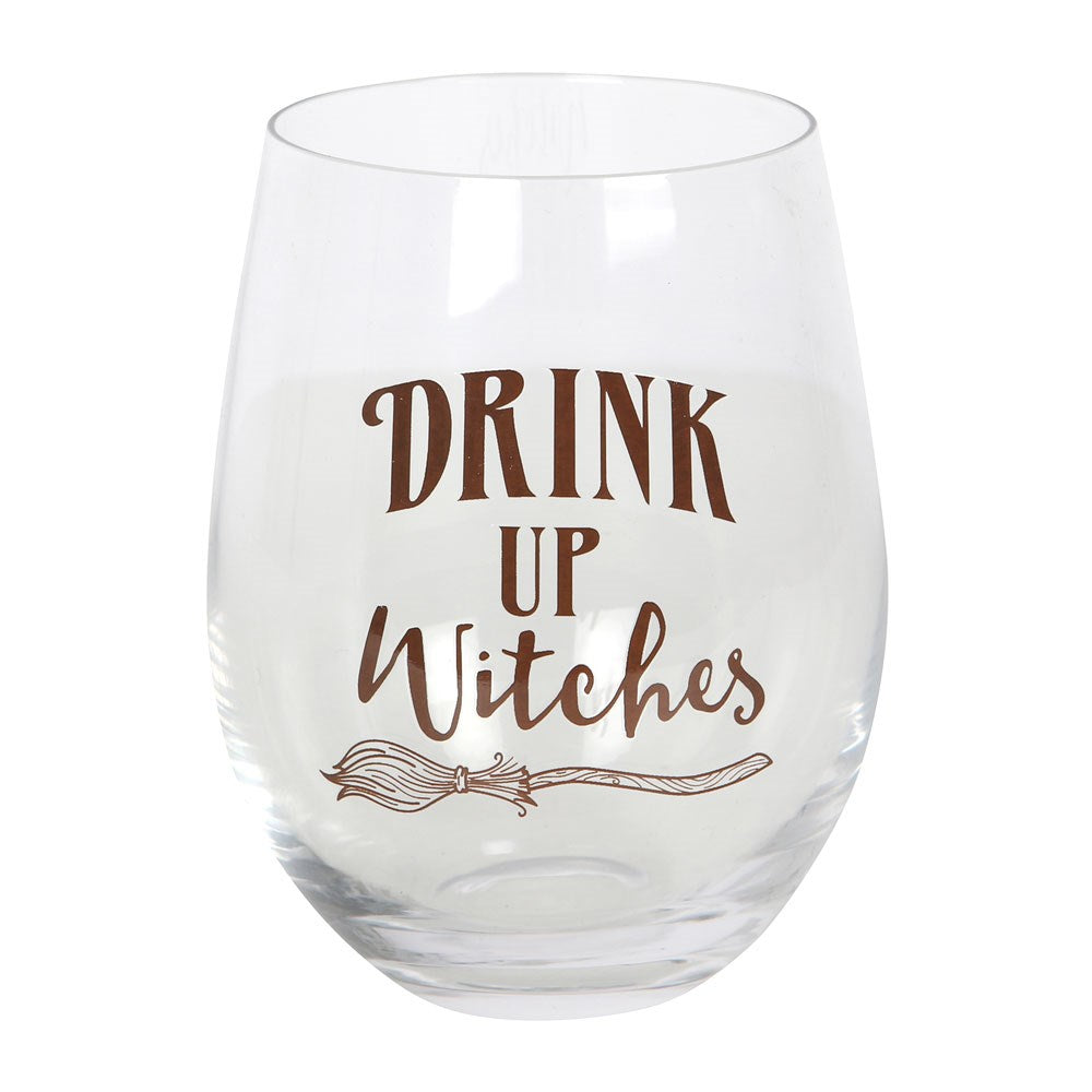 Drink Up Witches Wine glass