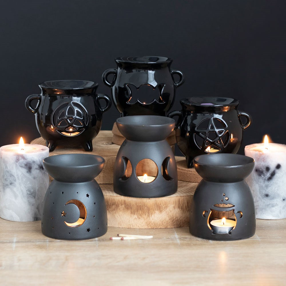 Black Mystic Moon Oil Burner