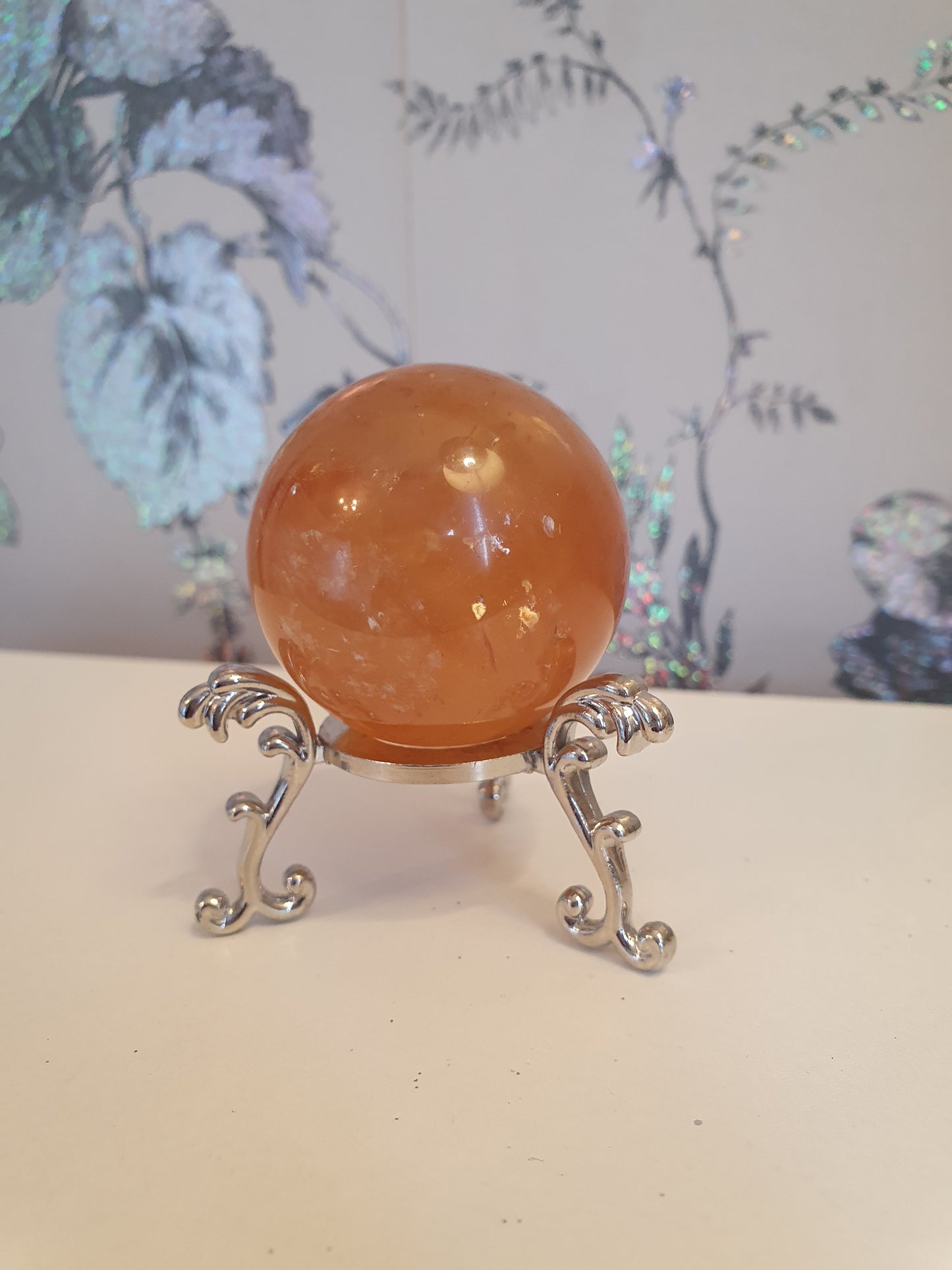 Honey Calcite Crystal Sphere