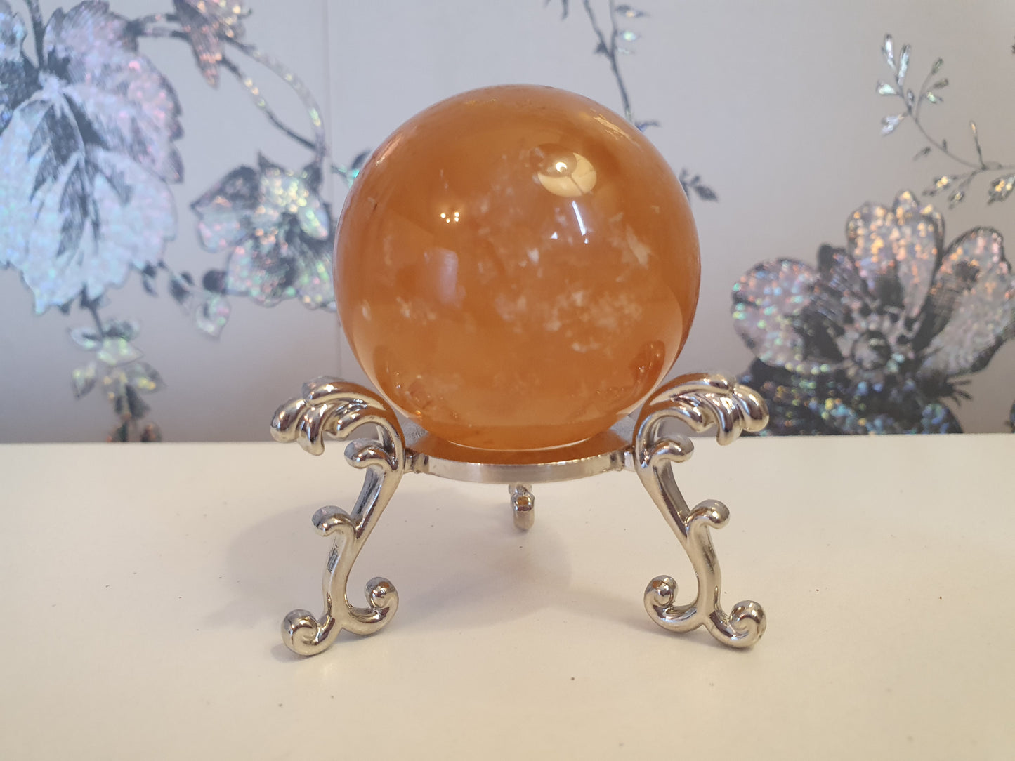Honey Calcite Crystal Sphere