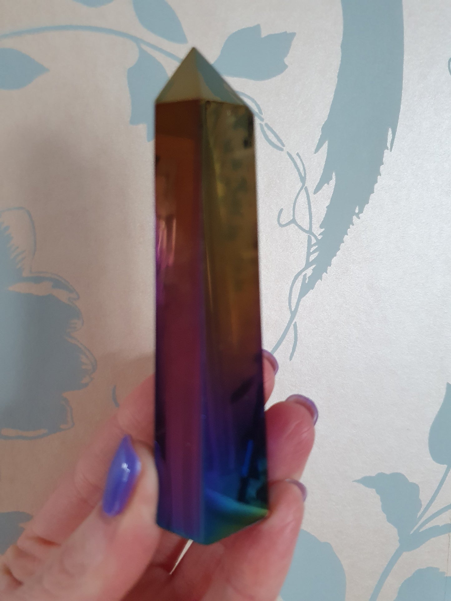Aura Obsidian Crystal Points