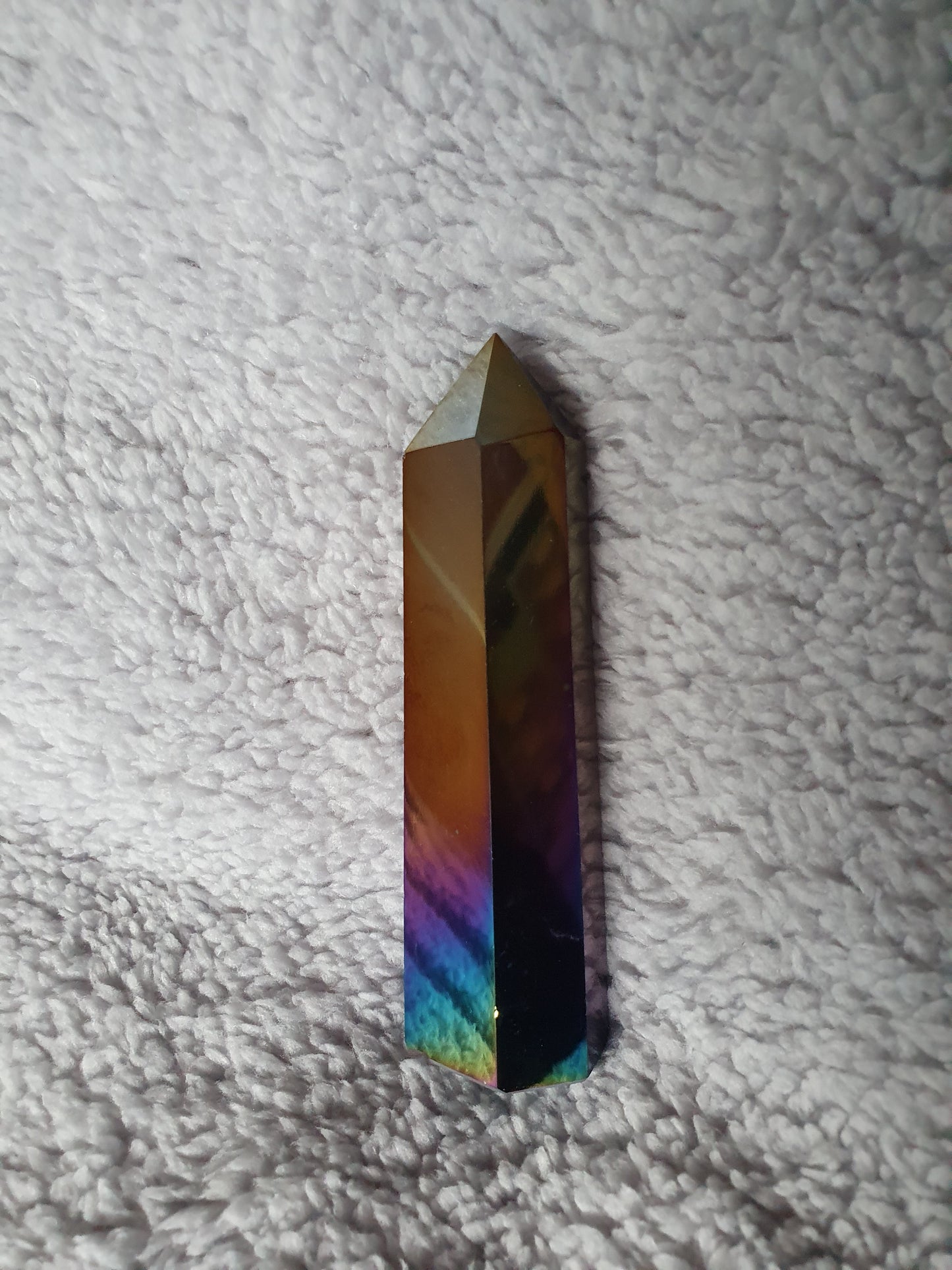 Aura Obsidian Crystal Points