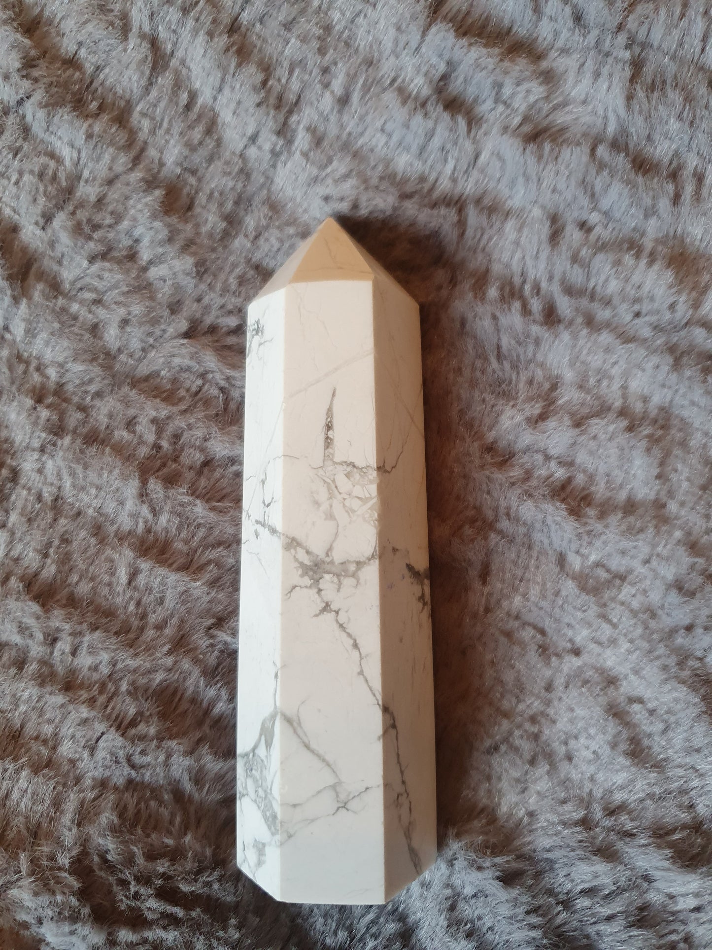 Howlite Crystal Point