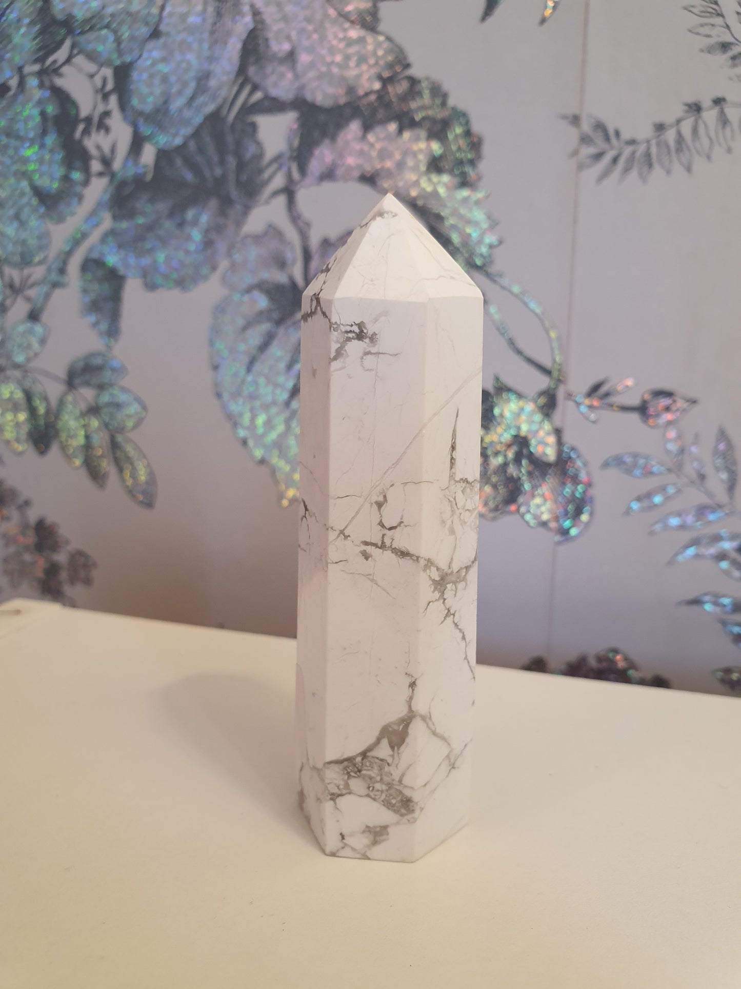 Howlite Crystal Point