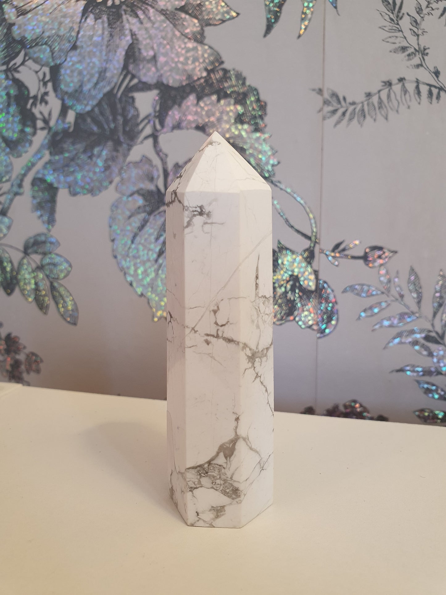 Howlite Crystal Point