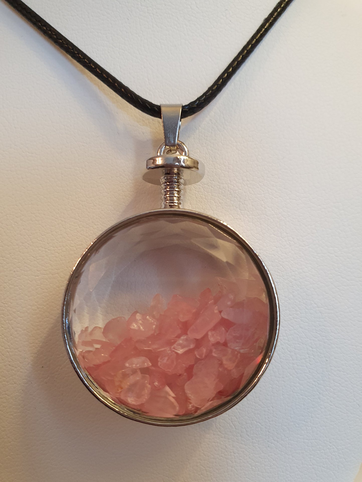 Rose Quartz in a Bottle Pendant