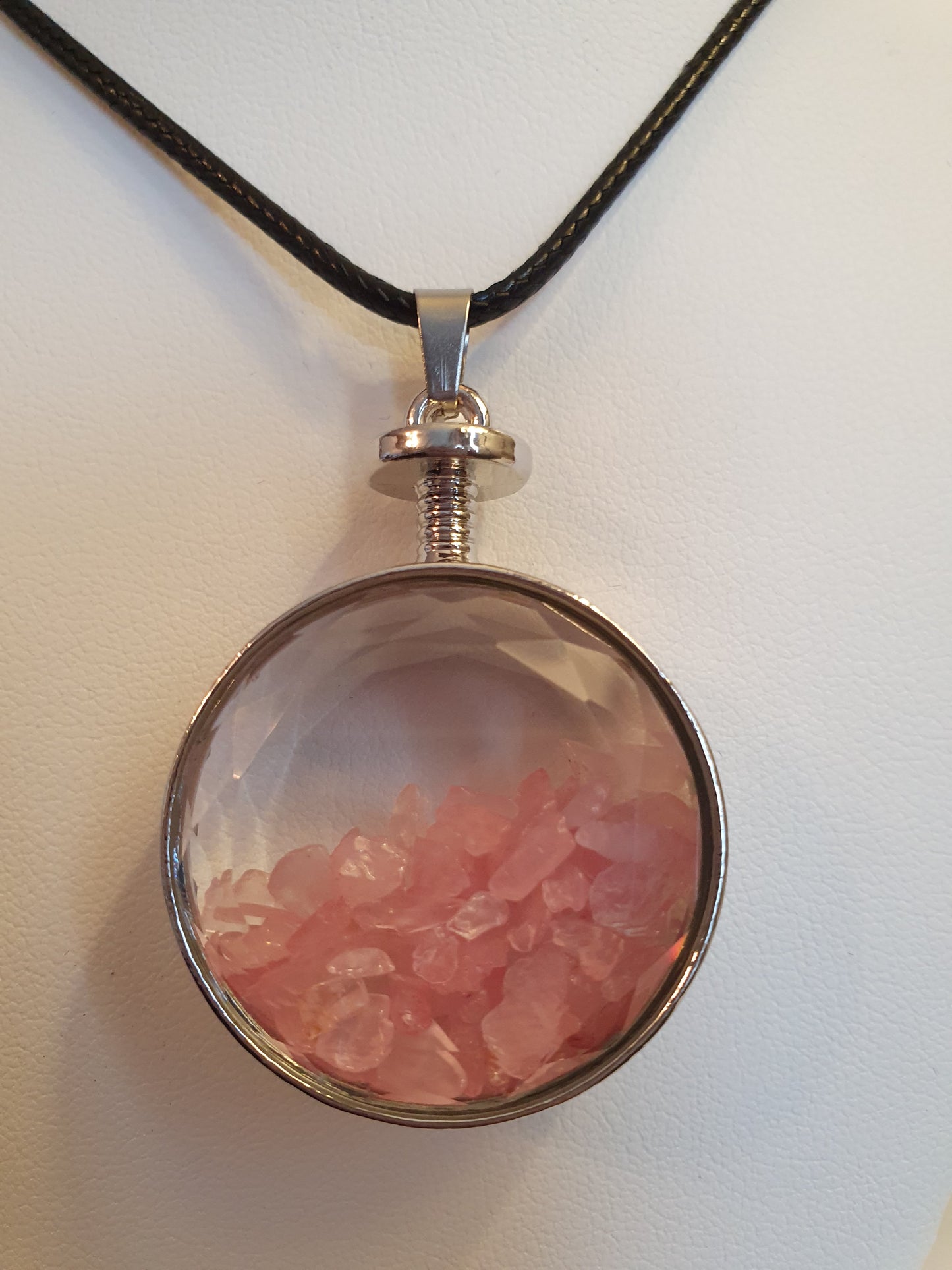Rose Quartz in a Bottle Pendant