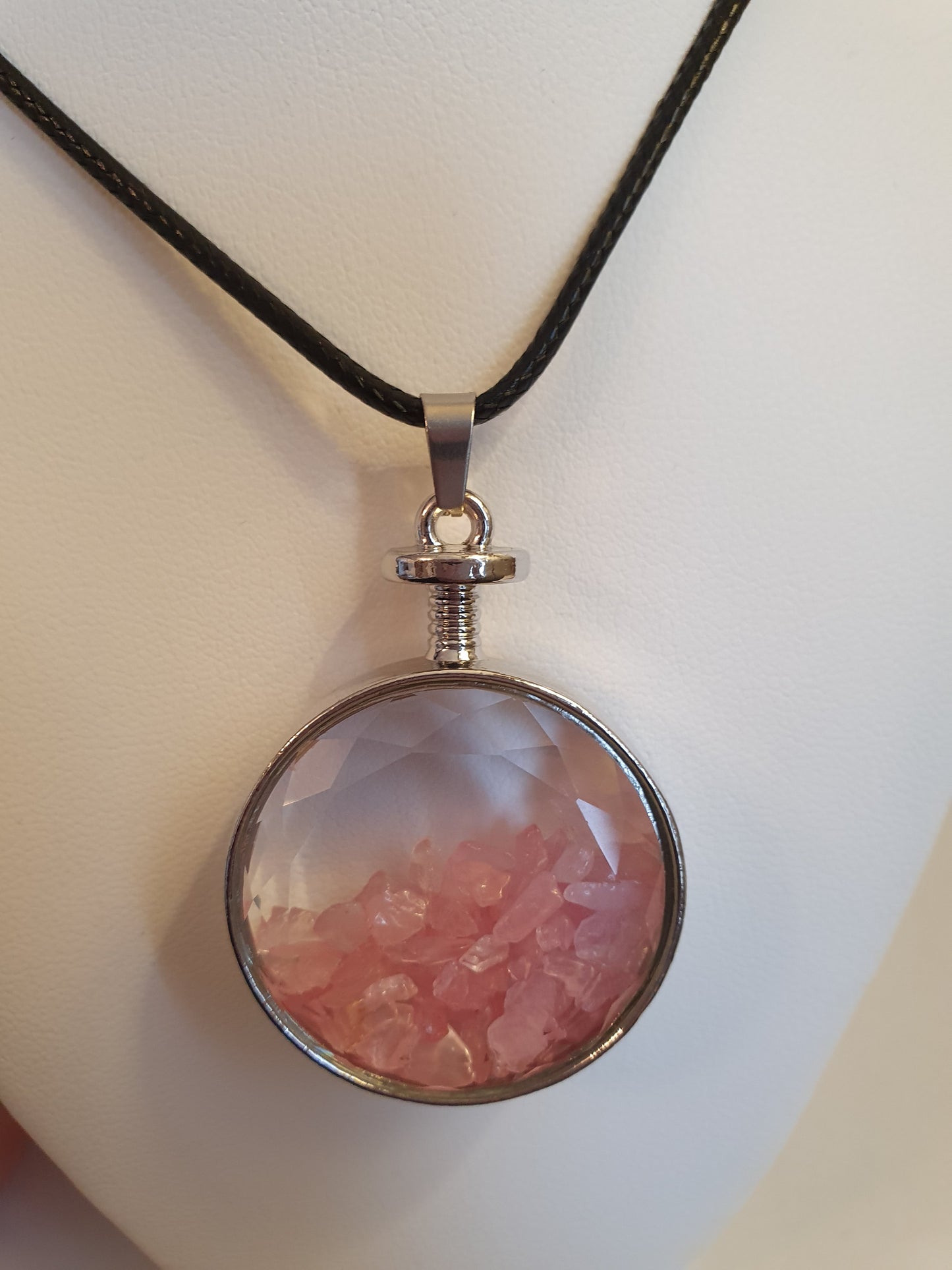 Rose Quartz in a Bottle Pendant