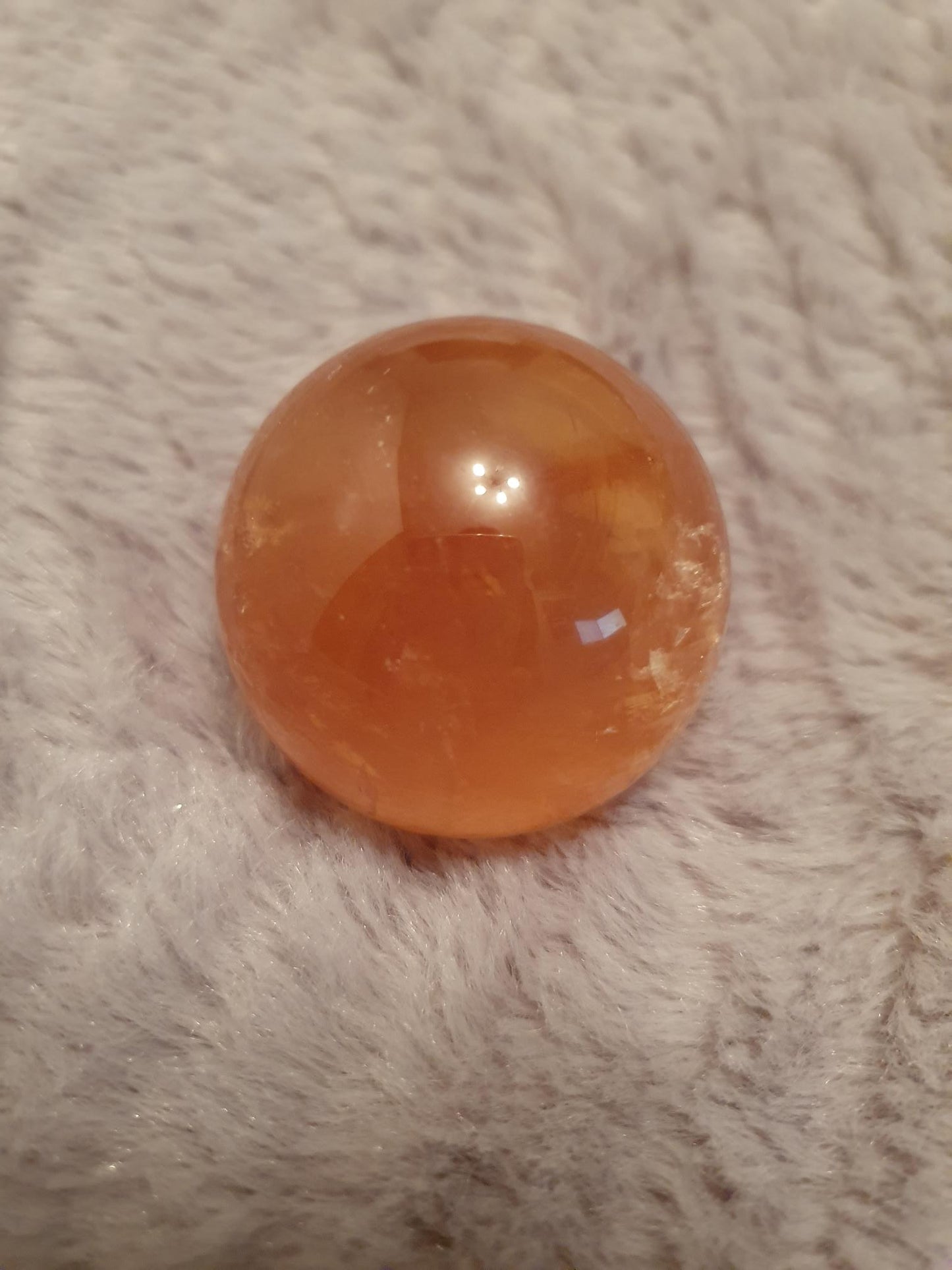 Honey Calcite Crystal Sphere