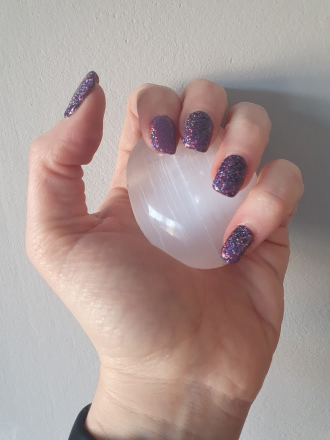 Selenite Palm Stone