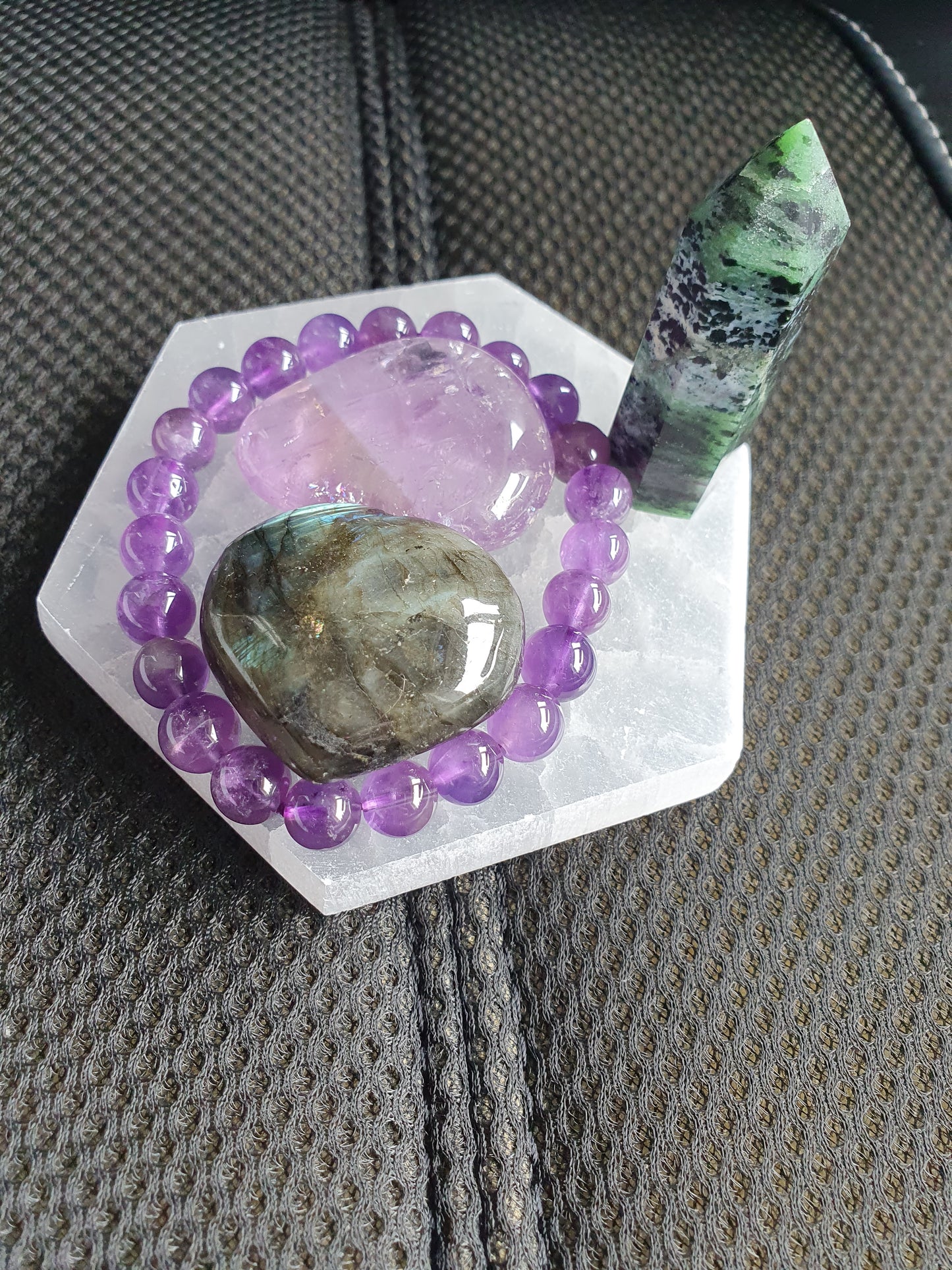 Selenite Hexagon Charging Plate