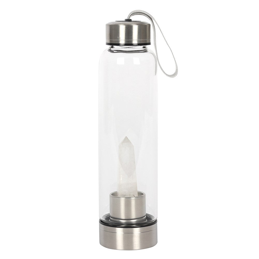 Clear Quartz Crystal Glass Water bottle