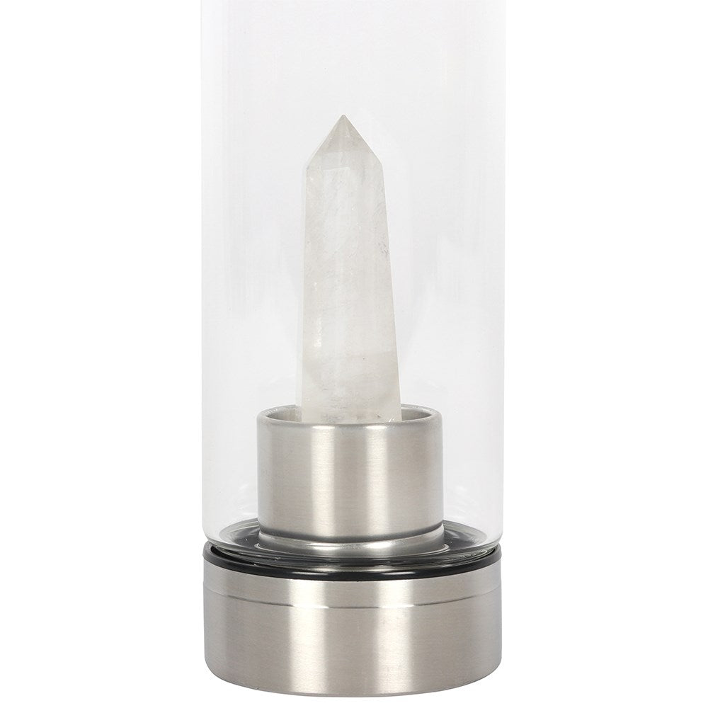 Clear Quartz Crystal Glass Water bottle