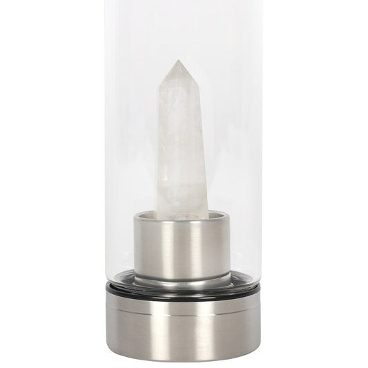 Clear Quartz Crystal Glass Water bottle