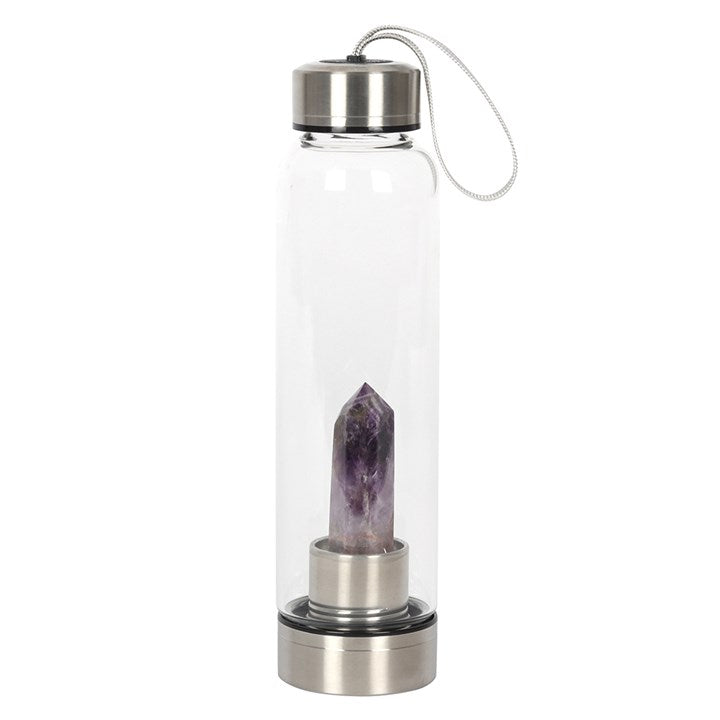 Amethyst Crystal Glass Water bottle