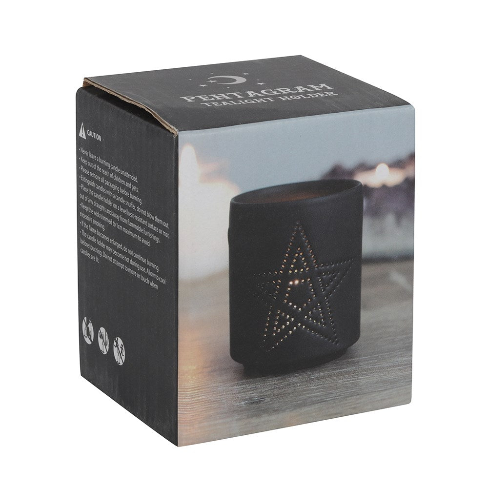 Black Pentagram Tealight holder
