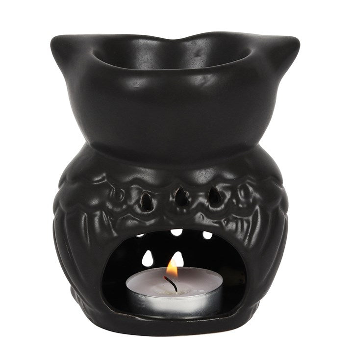 Black Owl Tealight Oil Burner
