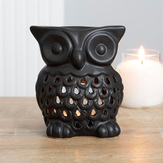 Black Owl Tealight Oil Burner