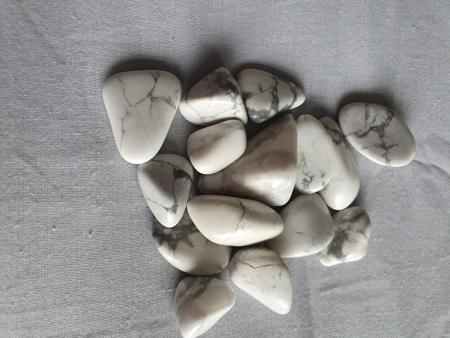 White Howlite Polished Tumble stone