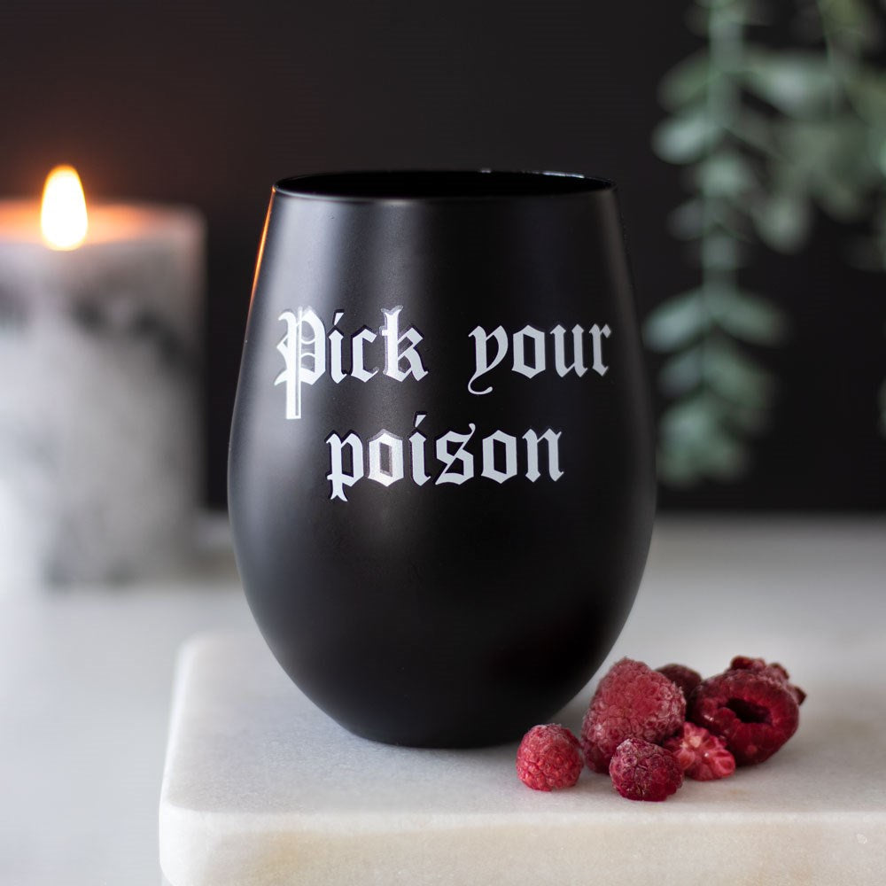 Pick your Poison Wine glass