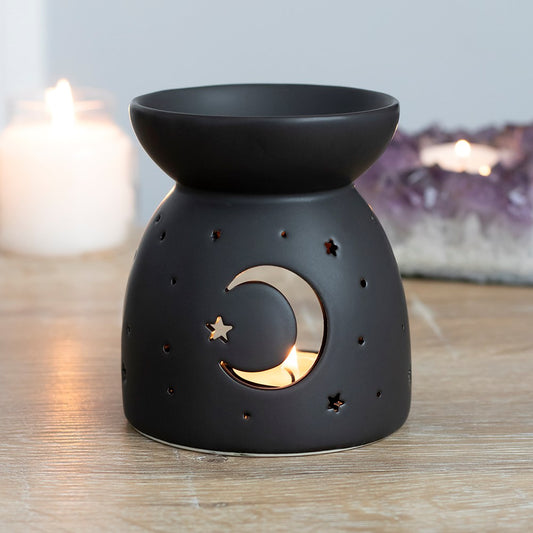 Black Mystic Moon Oil Burner