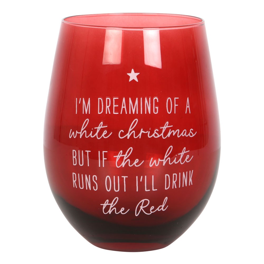 Dreaming of a White Christmas Wine glass