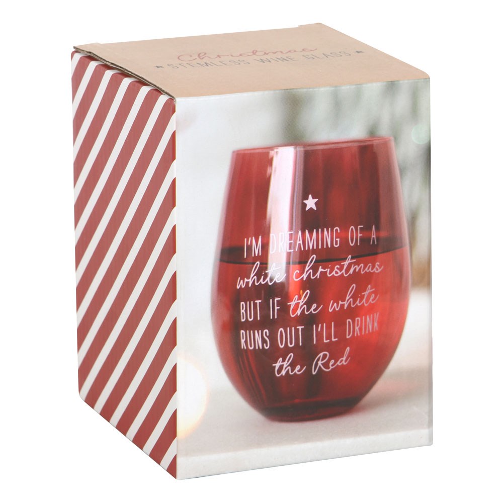 Dreaming of a White Christmas Wine glass