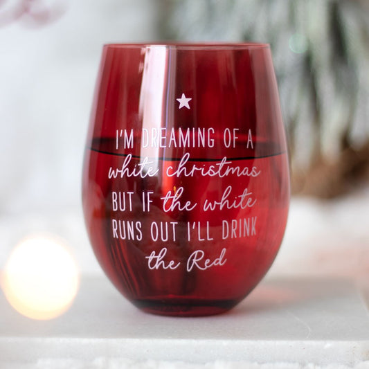 Dreaming of a White Christmas Wine glass