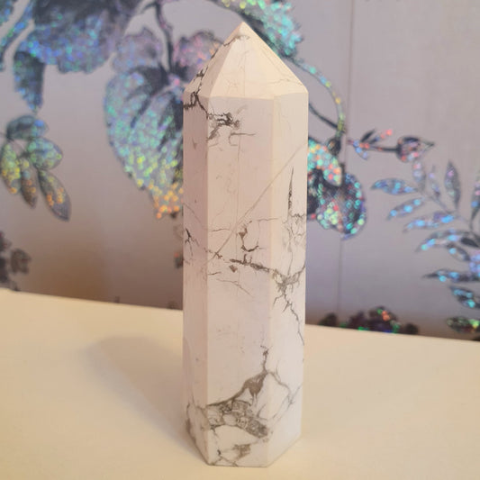 Howlite Crystal Point
