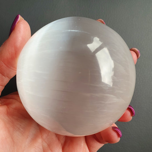Selenite Large Crystal Sphere