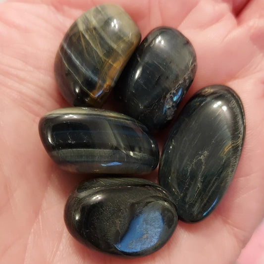Blue Tiger's Eye Polished Tumble stone