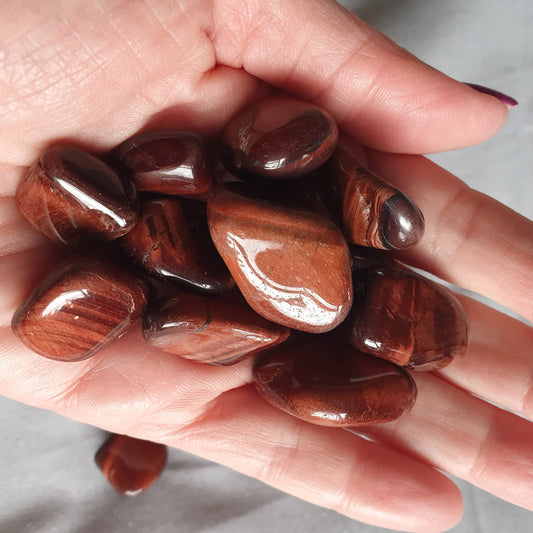 Red Tigers Eye Polished Tumble stone