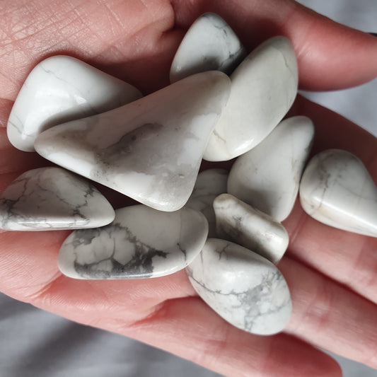 White Howlite Polished Tumble stone